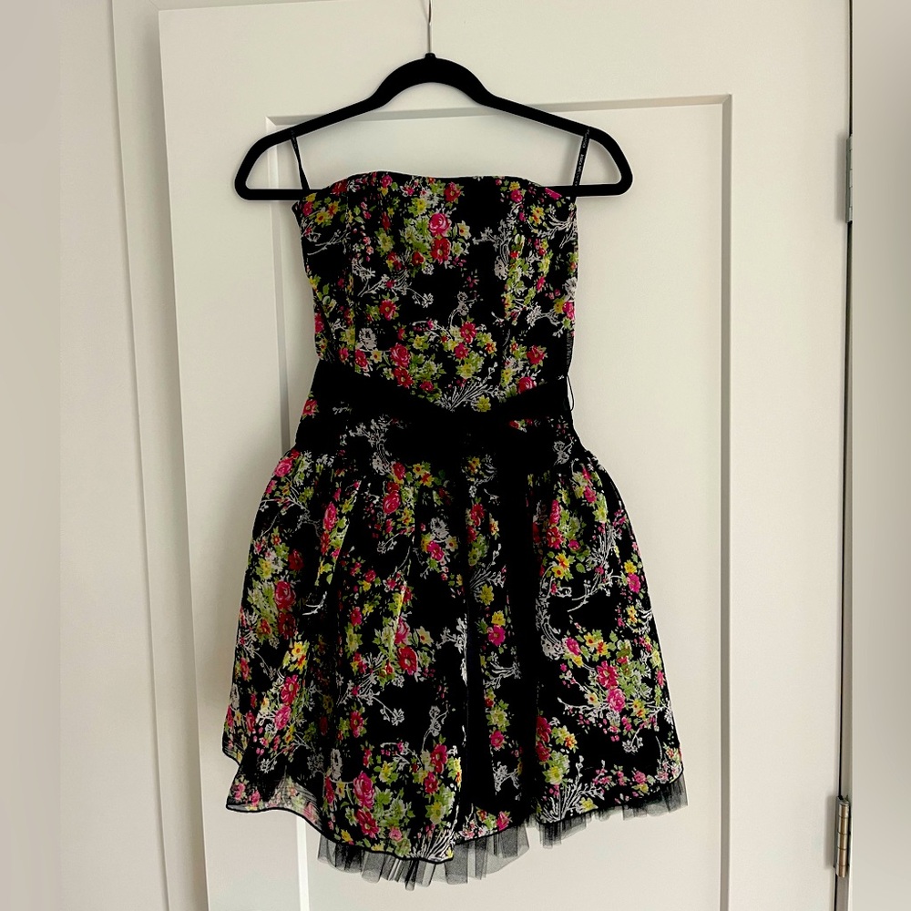Strapless Formal Floral Dress - Teens